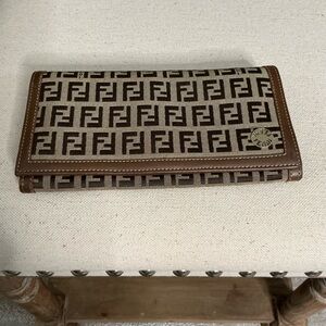 Fendi Zucca FF Brown Tan Continental